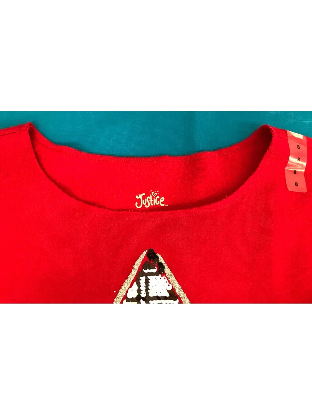 Justice sweatshirt red